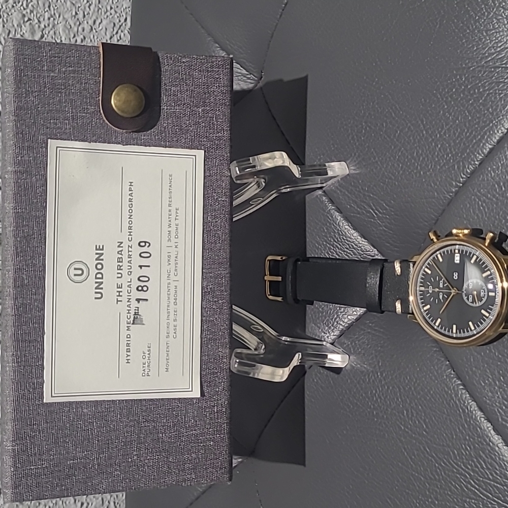 Undone the urban hybrid mechanical quartz chronograph watch